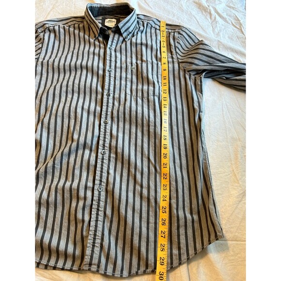 Lacoste mens Grey and Black Striped Button Down Shirt - Picture 8 of 8